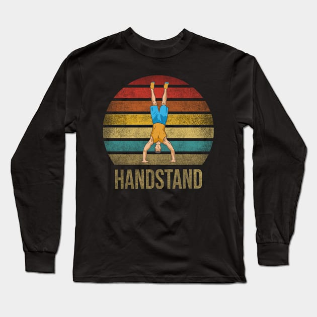 Handstand Fitness Gymnast Sports Parkour Long Sleeve T-Shirt by The Agile Store